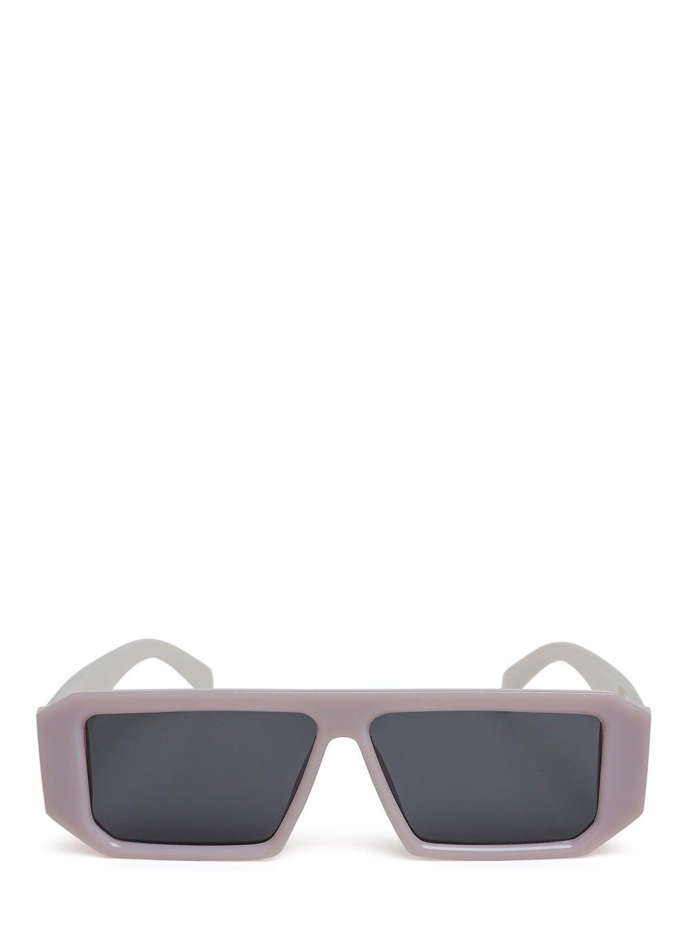 London Rag Jelly White Rectangular Sunglasses for Women - Image 1