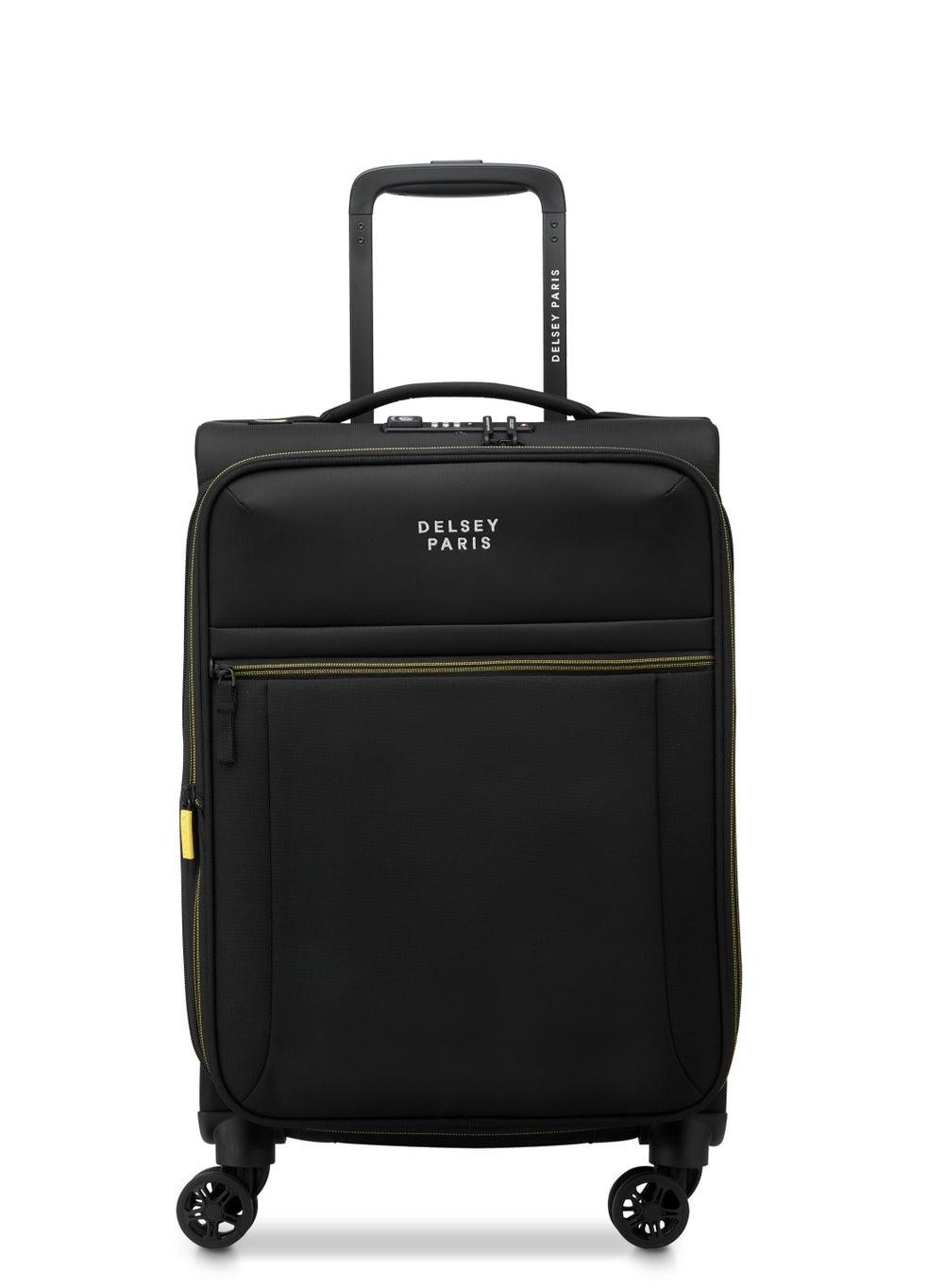 DELSEY Paris Brochant 3.0 - 55cm Deep Black Expandable Luggage - Image 1