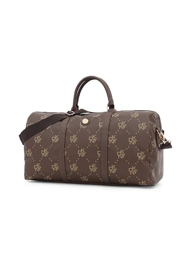 DKNY BROWN Street Creed Unisex Duffle - Ultra Lightweight for Travel & Gym - Image 1