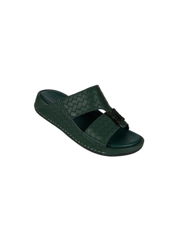Barjeel Uno Mens 008-3476 Arabian Casual Green Sandals - Image 1