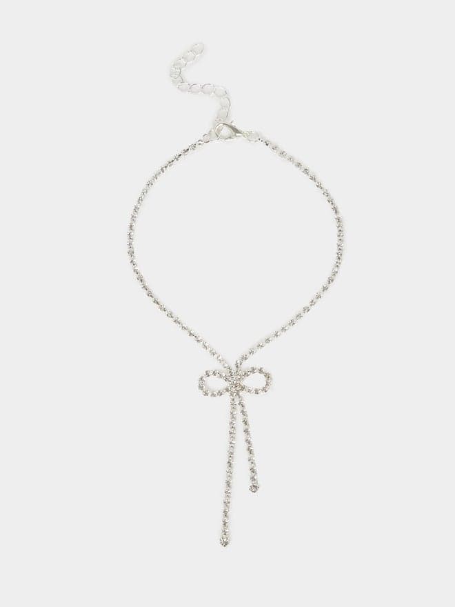 Styli Embellished Ribbon Drop Anklet - Elegance at Every Step - Image 1