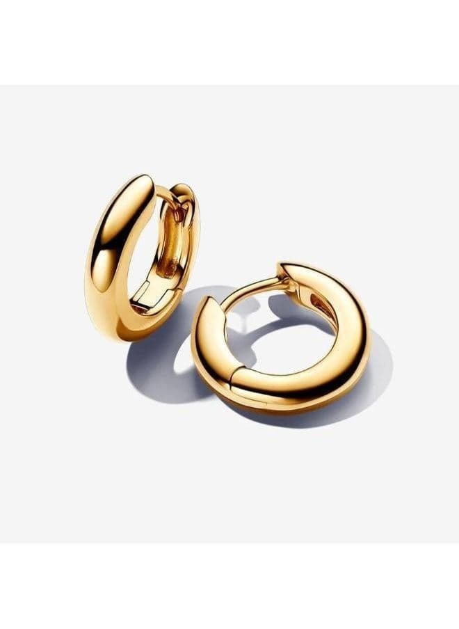 PANDORA Elegance 14K Gold-Plated Hoop Earrings - Image 1