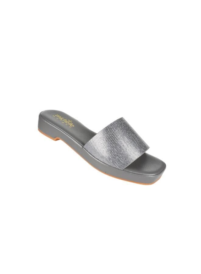Michelle Morgan 092-2790 Elegant Grey Heeled Wedges 114RJ93I - Image 1