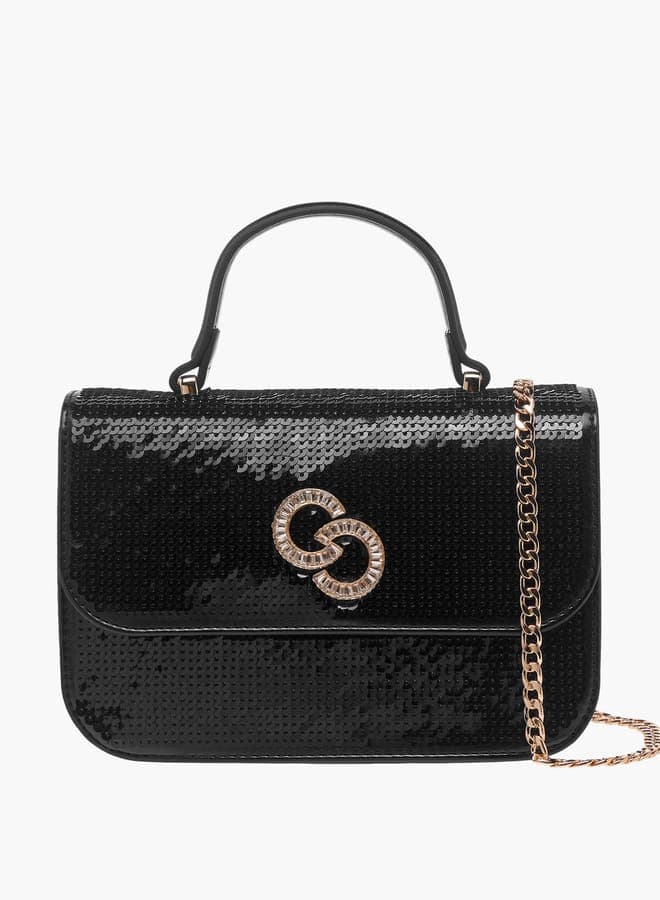 Celeste Sequinned Satchel: Elegance on the Go - Image 1