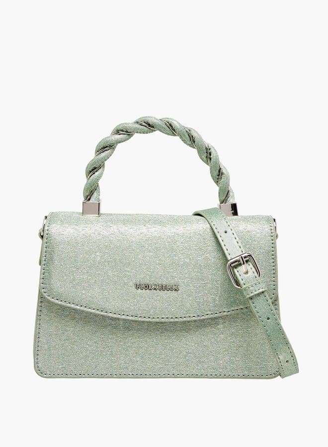 Flora Bella Textured Elegance Satchel Bag with Chain Strap - Image 1