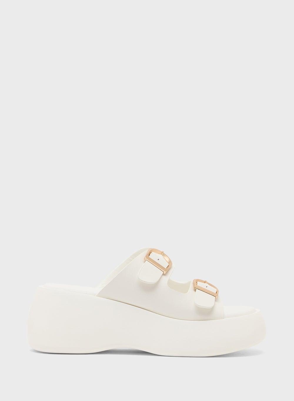 Elegant White Flat Sandals 2533 1 - Feminine Summer Elegance - Image 1