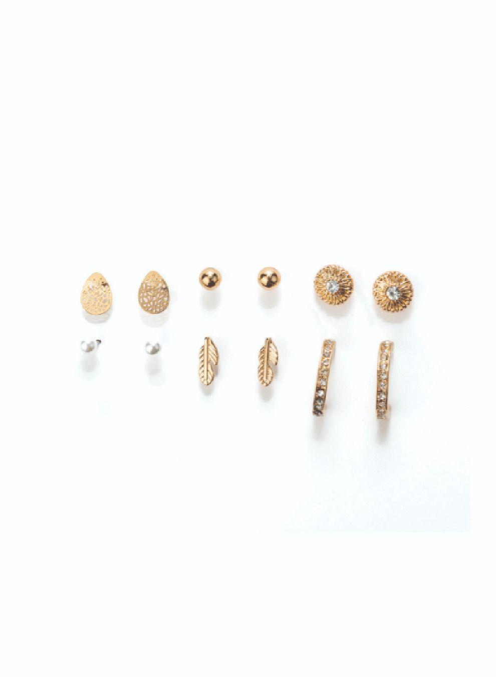 AMICA Assorted Fashion Earring Studs - Set of 6 - Image 1