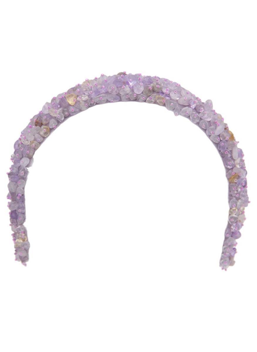 Monalisa Purple Stone Handcrafted Headband for Women - Image 1