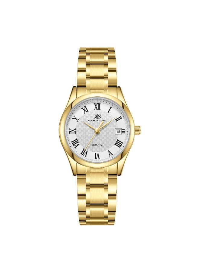 KENNETH SCOTT K25504-GBGW Elegant Analog Timepiece for Women - Image 1