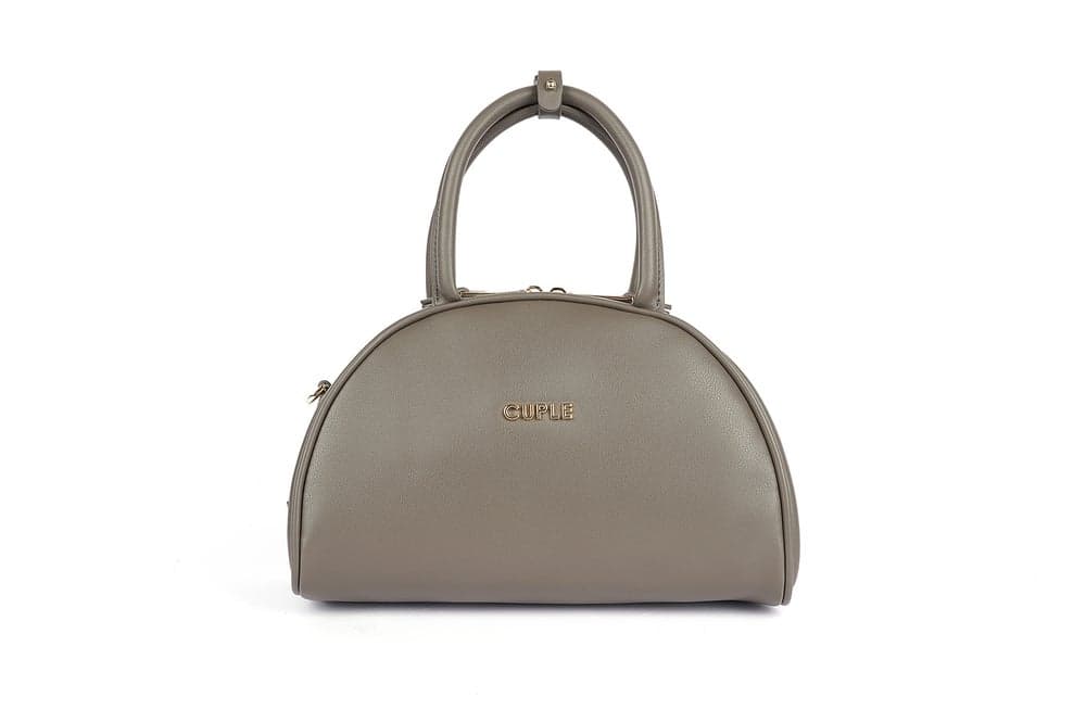 Cuple Chic Semi-Circle Faux Leather Handbag for Women - Image 1