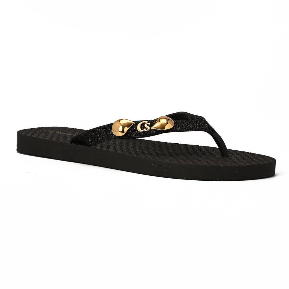 CS Shine Black Flip-Flop - Elegance Meets Comfort - Image 1