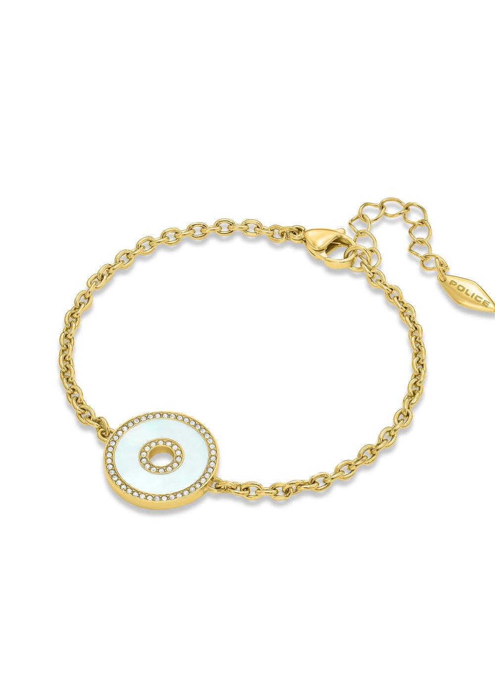 POLICE Saturn Elegance: Gold-Plated Mother-of-Pearl Bracelet - Image 1