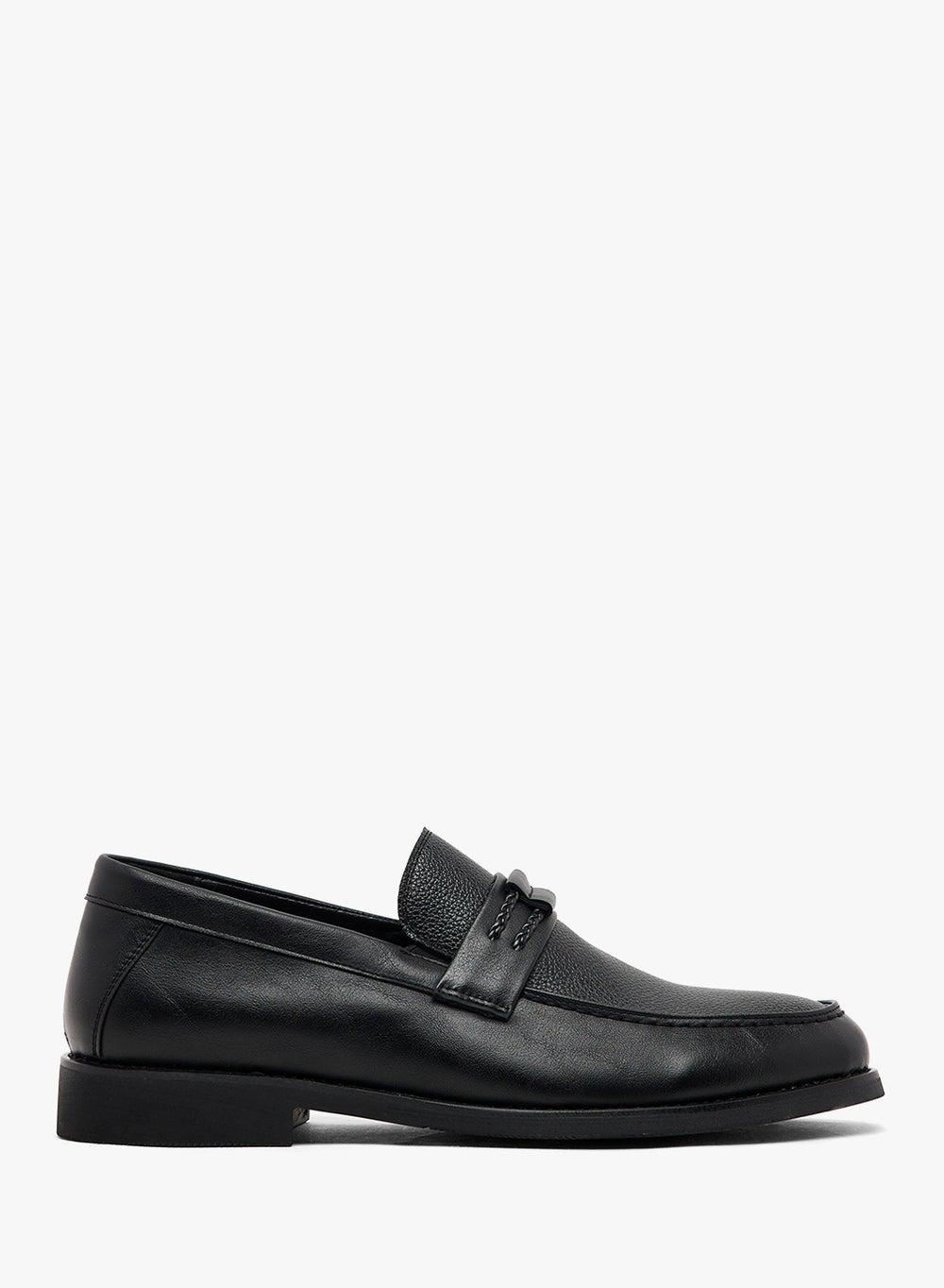 Elegant D6192 Classic Black Arabic Loafers - Image 1