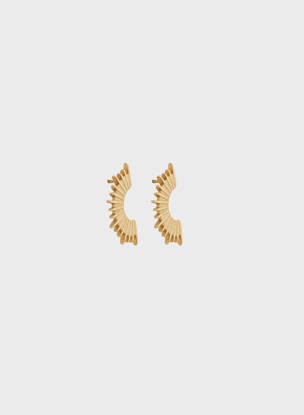 Aaliyah Spike Fan Earrings in Lady Mauve - Chic Elegance - Image 1