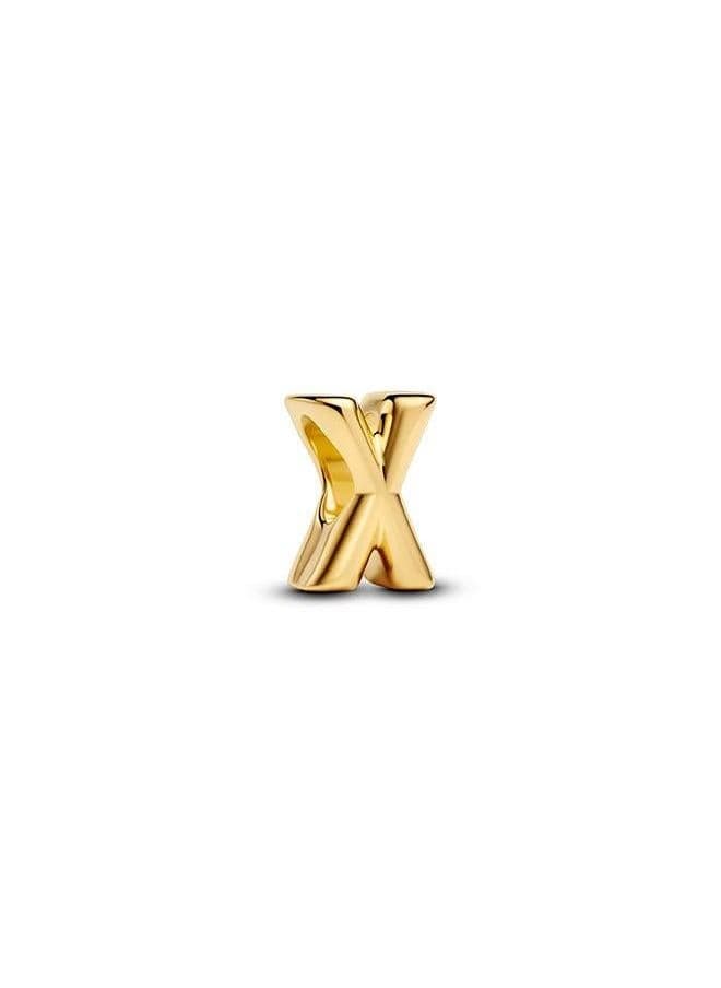 PANDORA Letter X Gold-Plated Alphabet Charm for Women - Image 1