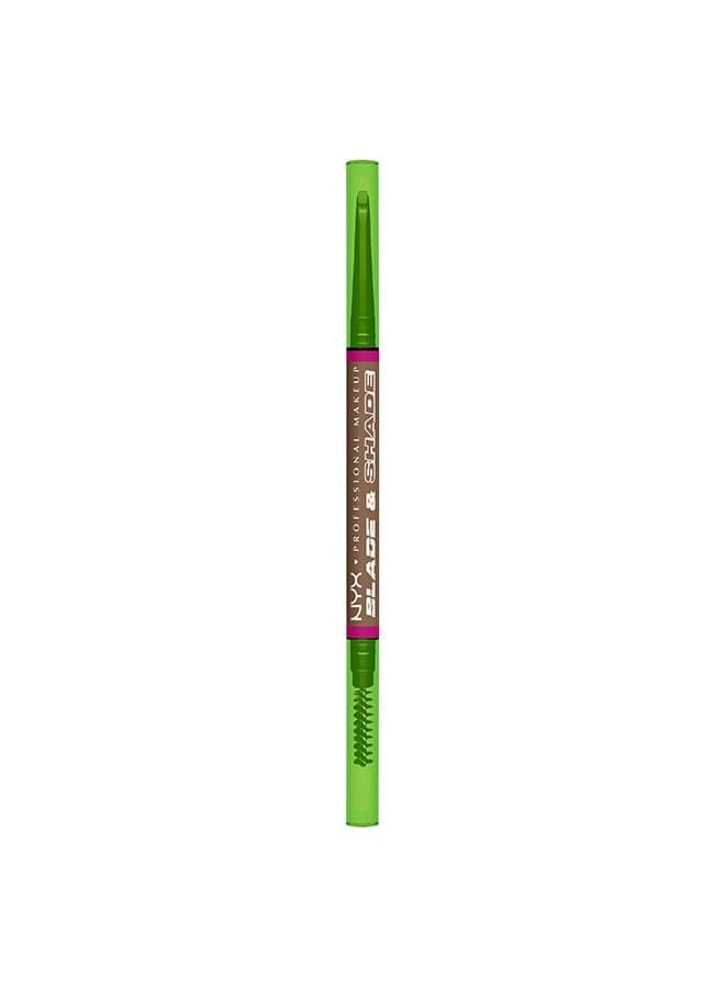 NYX Blade & Shade Brow Artist, Taupe - 16HR Dual-Edge Precision - Image 1