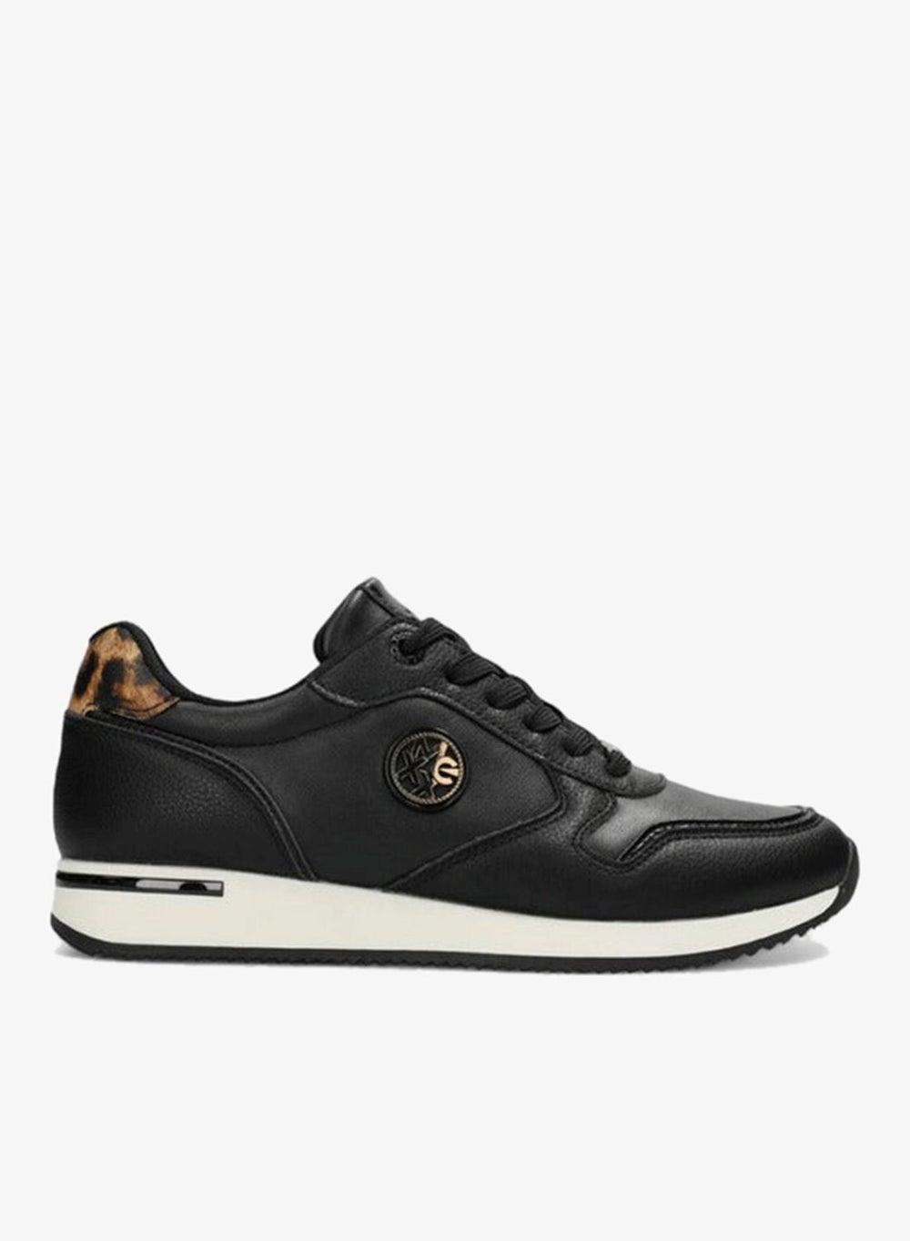 Mi001000653W Gold Panelled Sneakers with Metallic Flair - Image 1