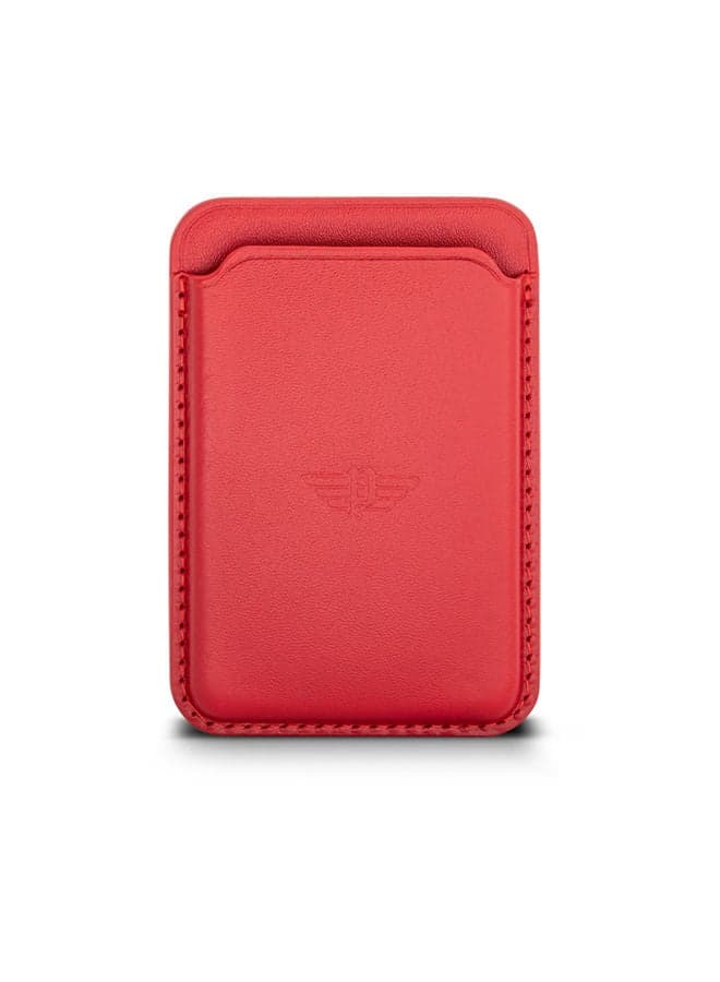POLICE Red Leather Antiquity Phone Card Holder – Men's Luxury Accessory - Image 1