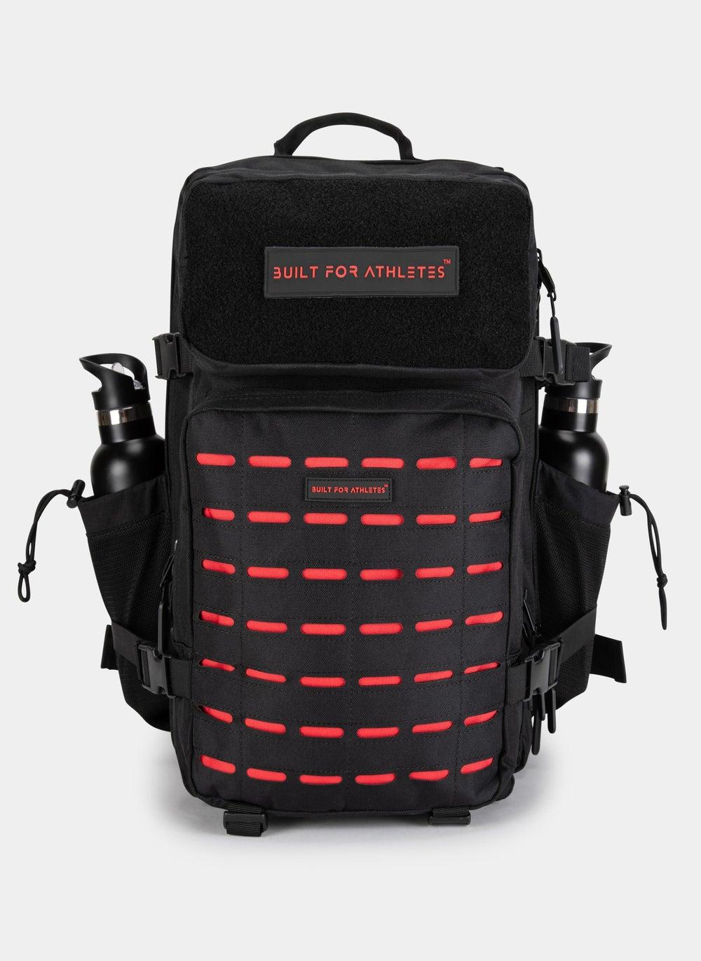 Built for Athletes Large 45L Gym Backpack in Black & Red - Image 1