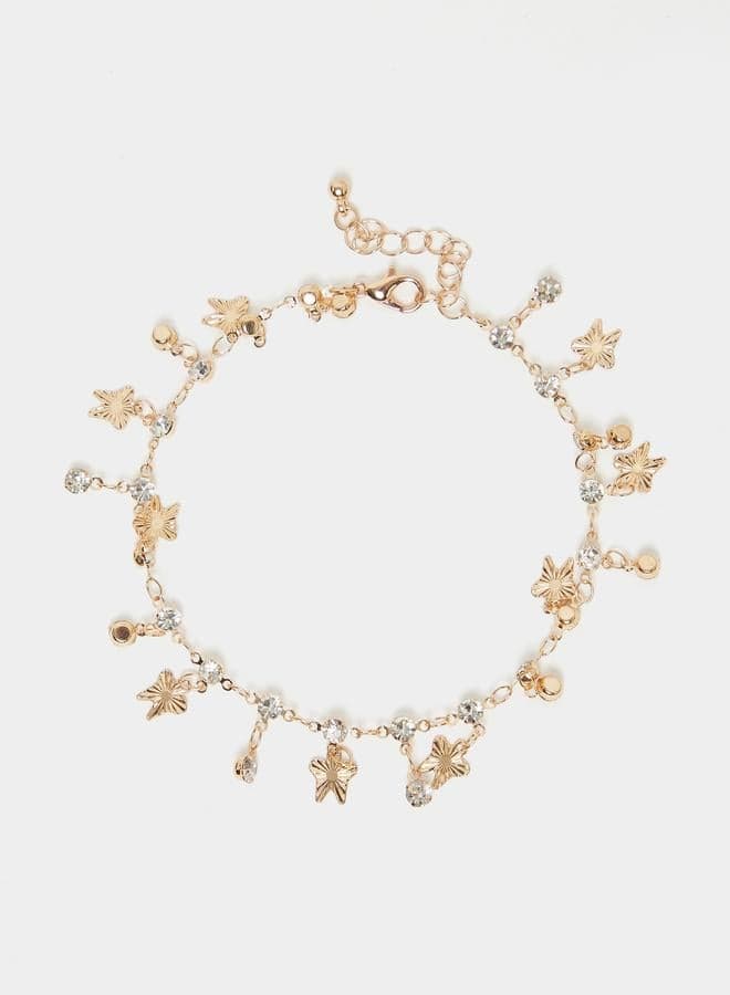 Styli Glam Duo - Faux Crystal Anklets for Women - Image 1