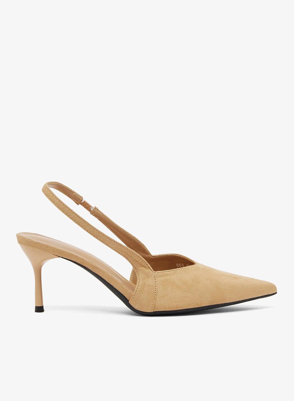 Beige Mid Heel Pumps Xz256020 - Elegance Redefined - Image 1