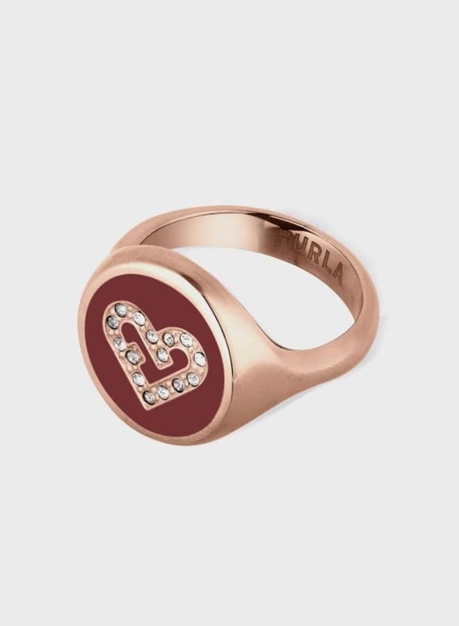 Furla Heart FJ0202RT6 Stainless Steel Women's Ring - Image 1