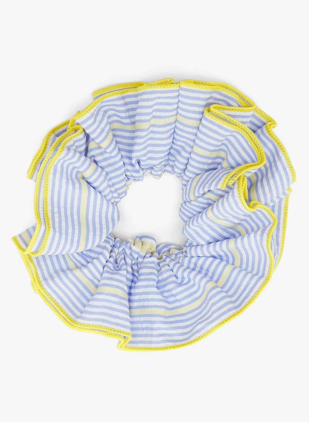 Fq4477 Elegant Stripe Ruffle Scrunchie - Multicolor - Image 1