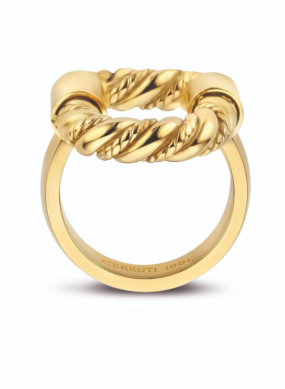 CERRUTI 1881 56 Giulia Gold Plated Elegance Ring for Women - Image 1