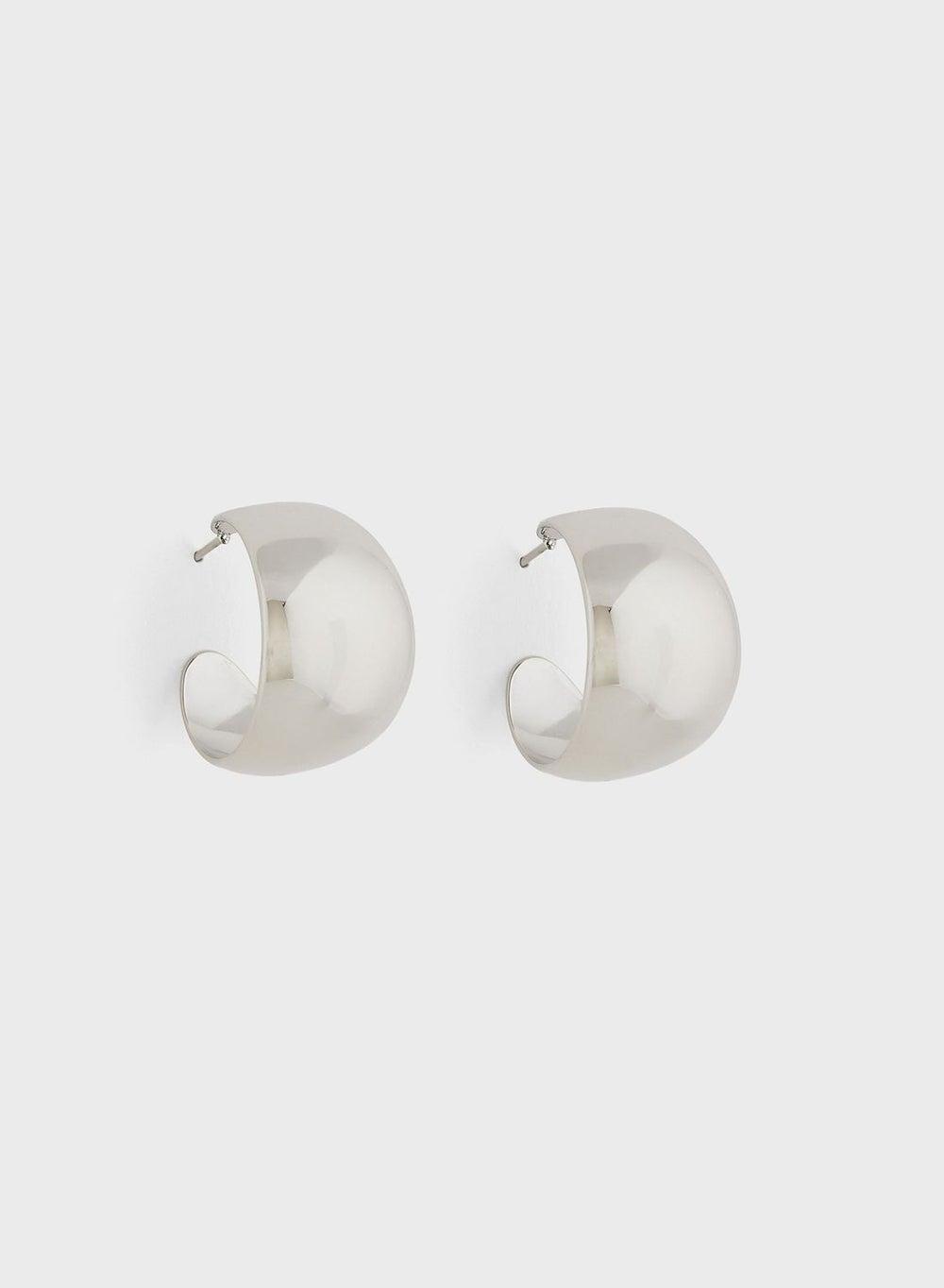 NATALYA THICK HOOP EARRINGS - Elegance in Lady Mauve - Image 1
