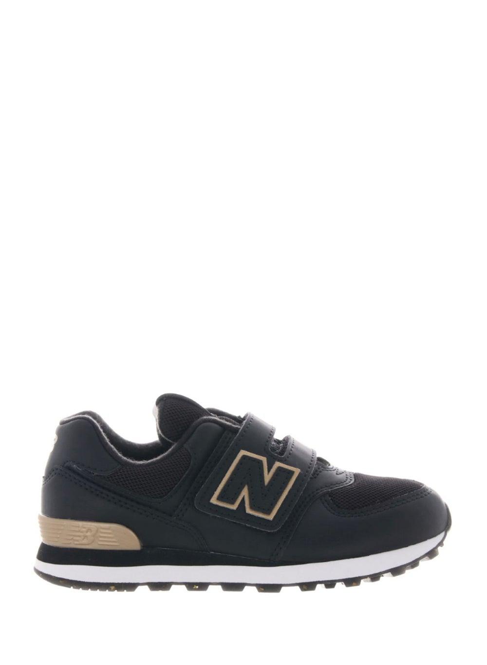 574 Pv574Glm Black Lifestyle Sneaker for Boys - Image 1