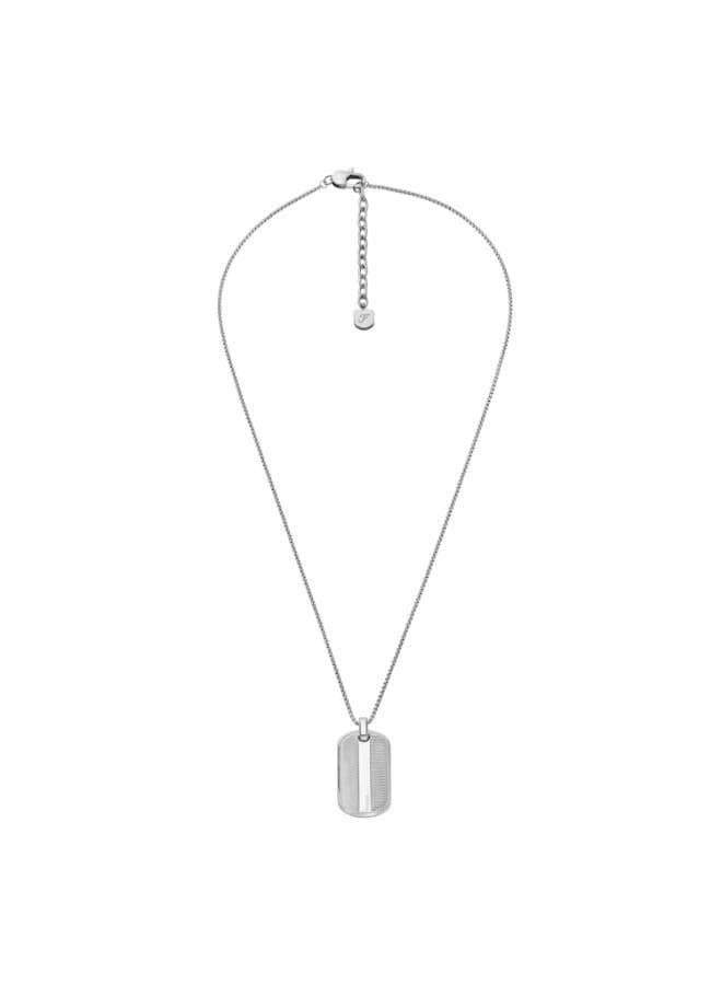 FOSSIL Jf04882040 Knox Stainless Steel Dog Tag Necklace - Image 1