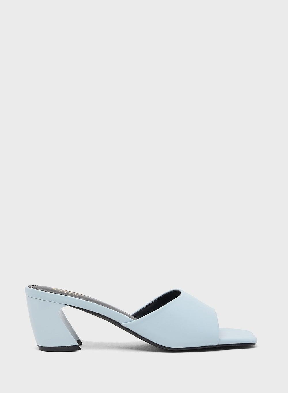Elegant Azure Curved Heel Mule - True Statement of Grace - Image 1