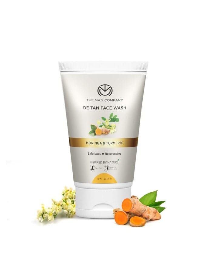 Turmeric & Moringa De-Tan Face Wash - 75ml for Men - Image 1