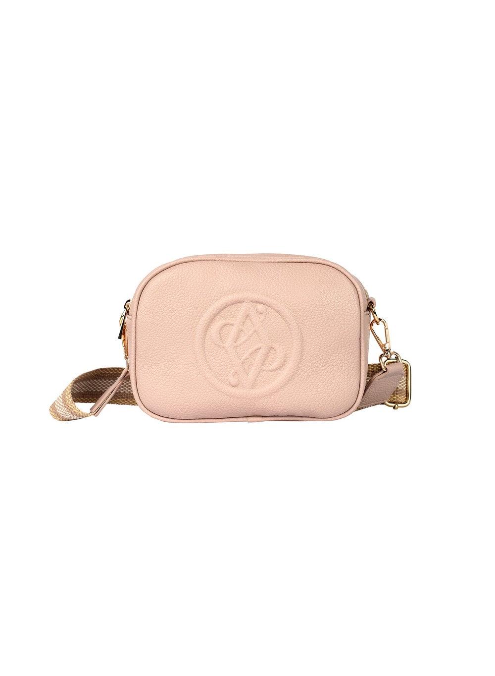 AMICA Rue Monogram Embossed Leather Crossbody Bag - Image 1