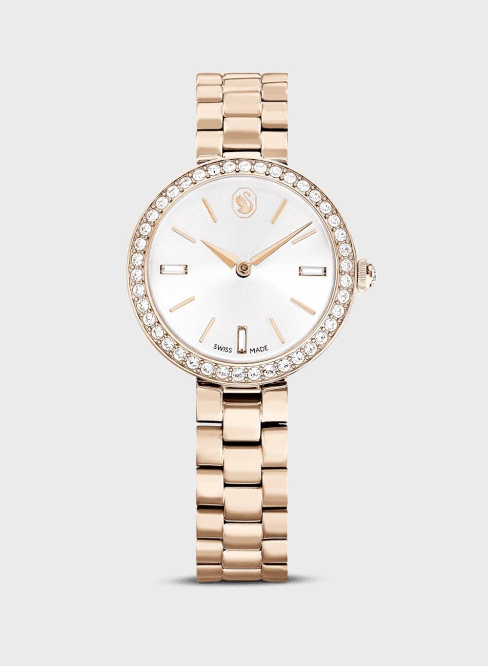 Swarovski Certa Champagne Gold & Crystal Analog Watch - Image 1