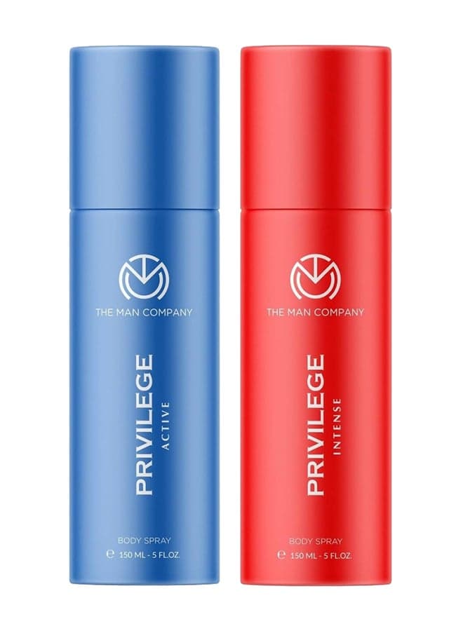 Privilege Active Men's Deodorant Duo - Long-Lasting, Premium Scent - Image 1