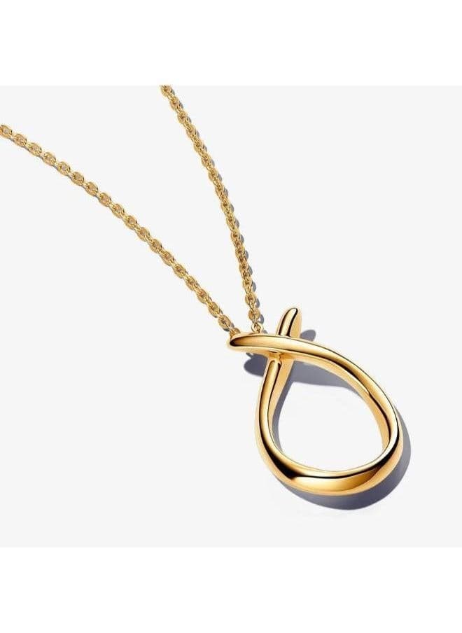 PANDORA Gold-Plated Teardrop Pendant Necklace - Image 1