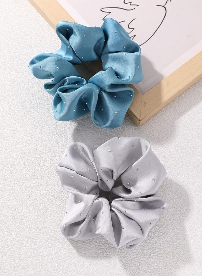 Elegant Satin Hair Tie Duo - Take Two Set of 2 - Image 1