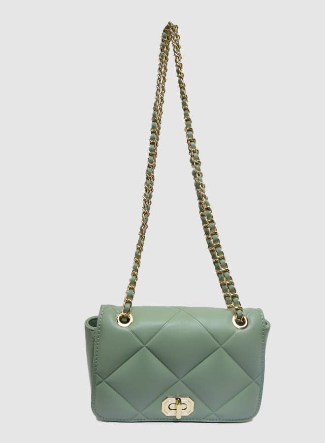 Vincci Elegance: Chic Quilted Shoulder Bag with Chain - Image 1