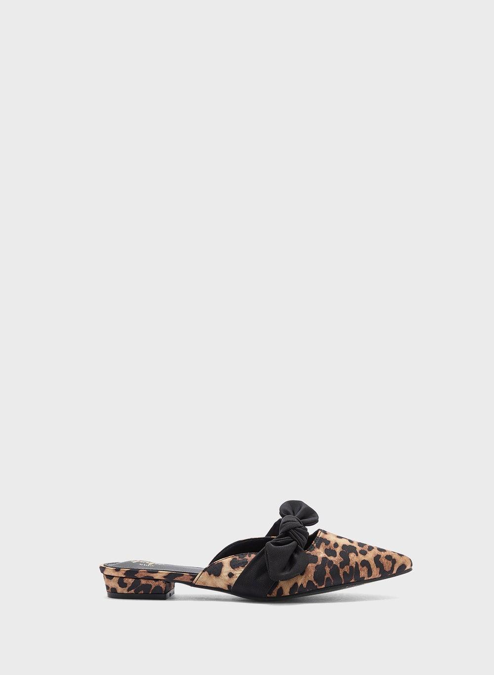 Elegant Leopard Print Bow-Detail Mules Xy240724 2 - Image 1