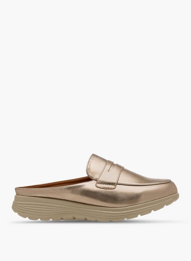 Elegant Gold Slip-On Mules for Women - Bzx13048 D10Gold - Image 1