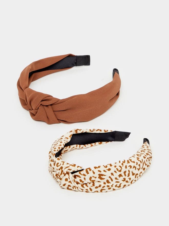 Styli Textured Knot Women's Headband Duo - Image 1
