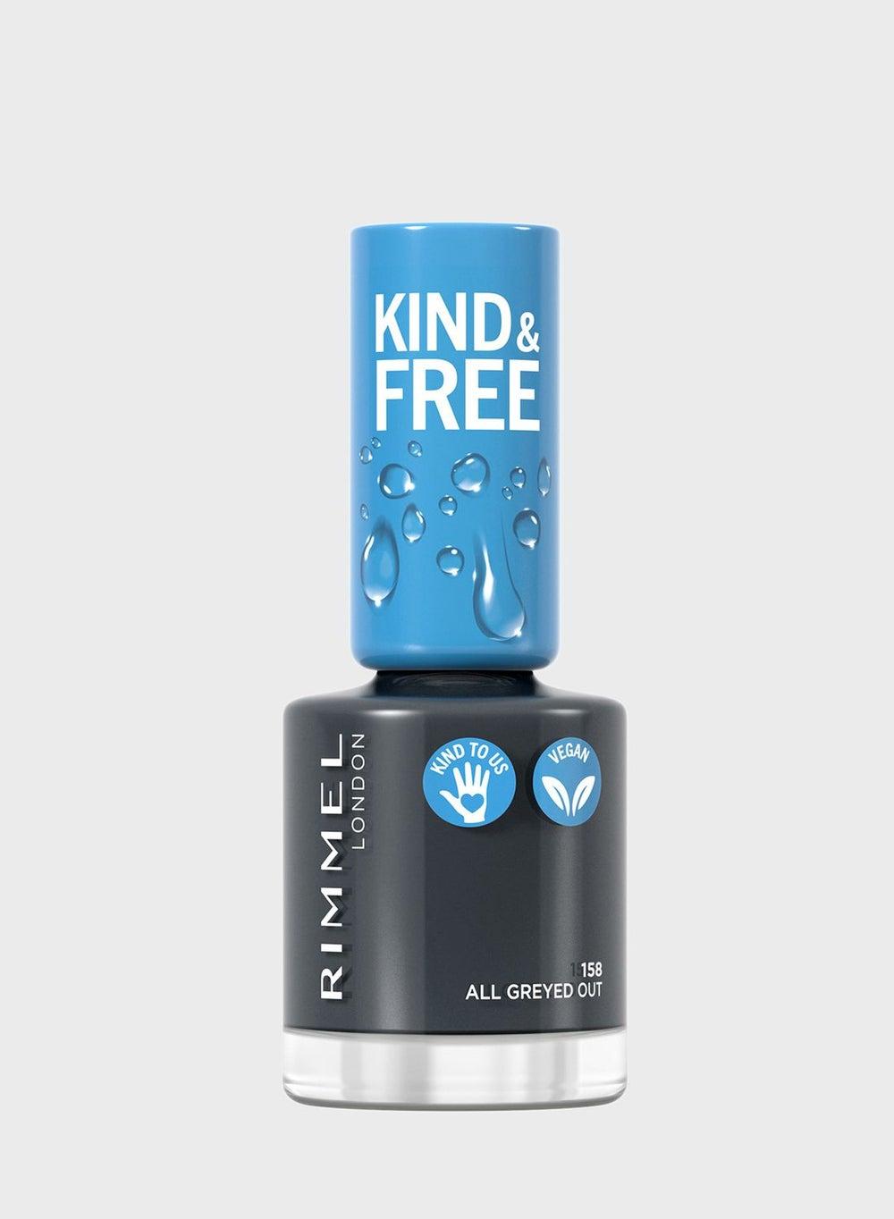 Rimmel Kind & Free 158 All Greyed Out Clean Polish, 8ml - Image 1