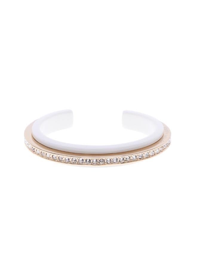 Karen Millen Gold-Tone Crystal Diagonal Cuff - Image 1