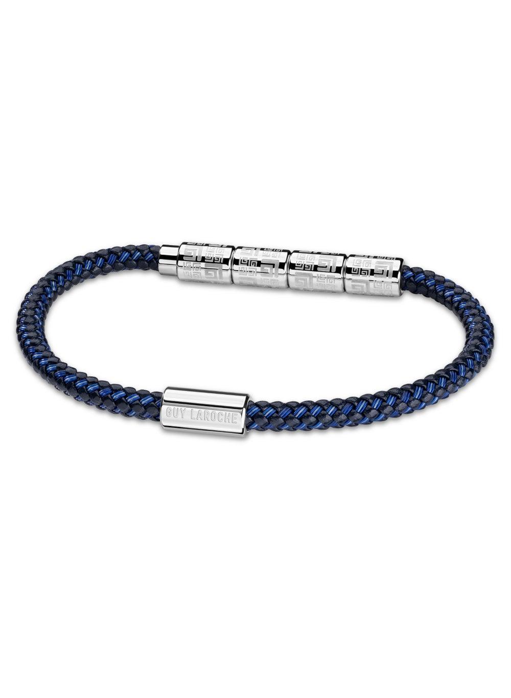 Guy Laroche Pierre Men's Refined Blue Cord Bracelet - Image 1