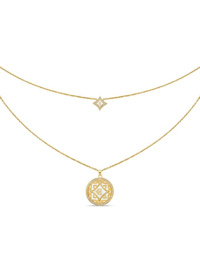 CERRUTI 1881 Silvia Elegant Double-Layered Diamond & Pearl Necklace - Image 1