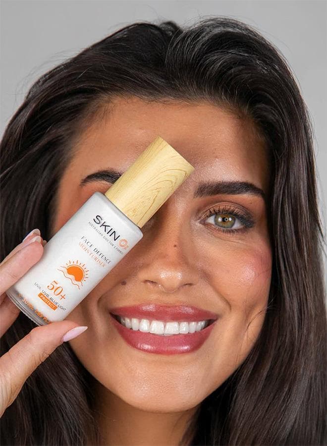Skin O2 Face Defence Moisturiser SPF 50+ for Radiant Protection - Image 1