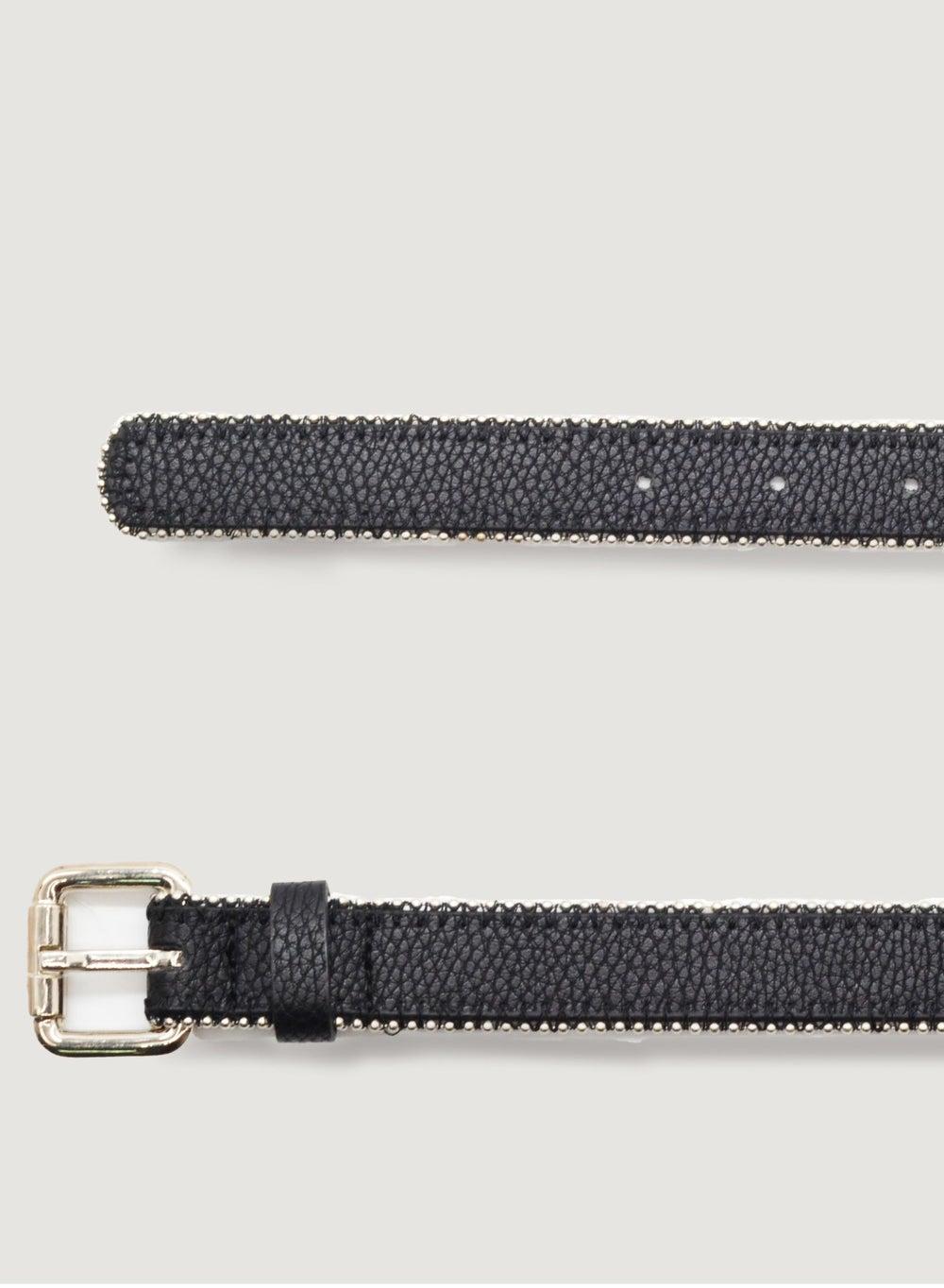 AMICA Solid Studded Black Belt - Chic Accessory Essential - Image 1