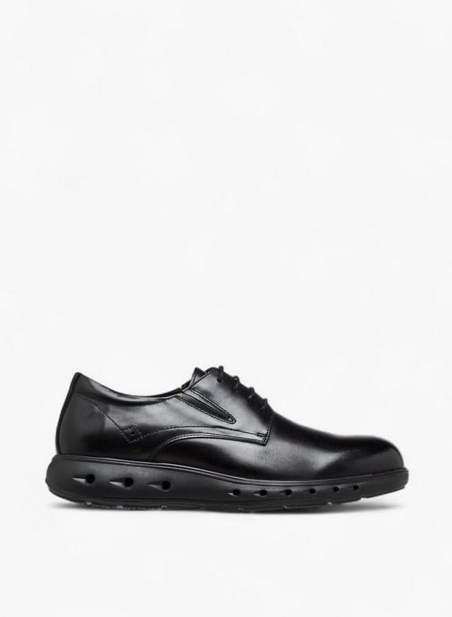 Ye604 22 Elegant Black Leather Derby Shoes for Men - Image 1