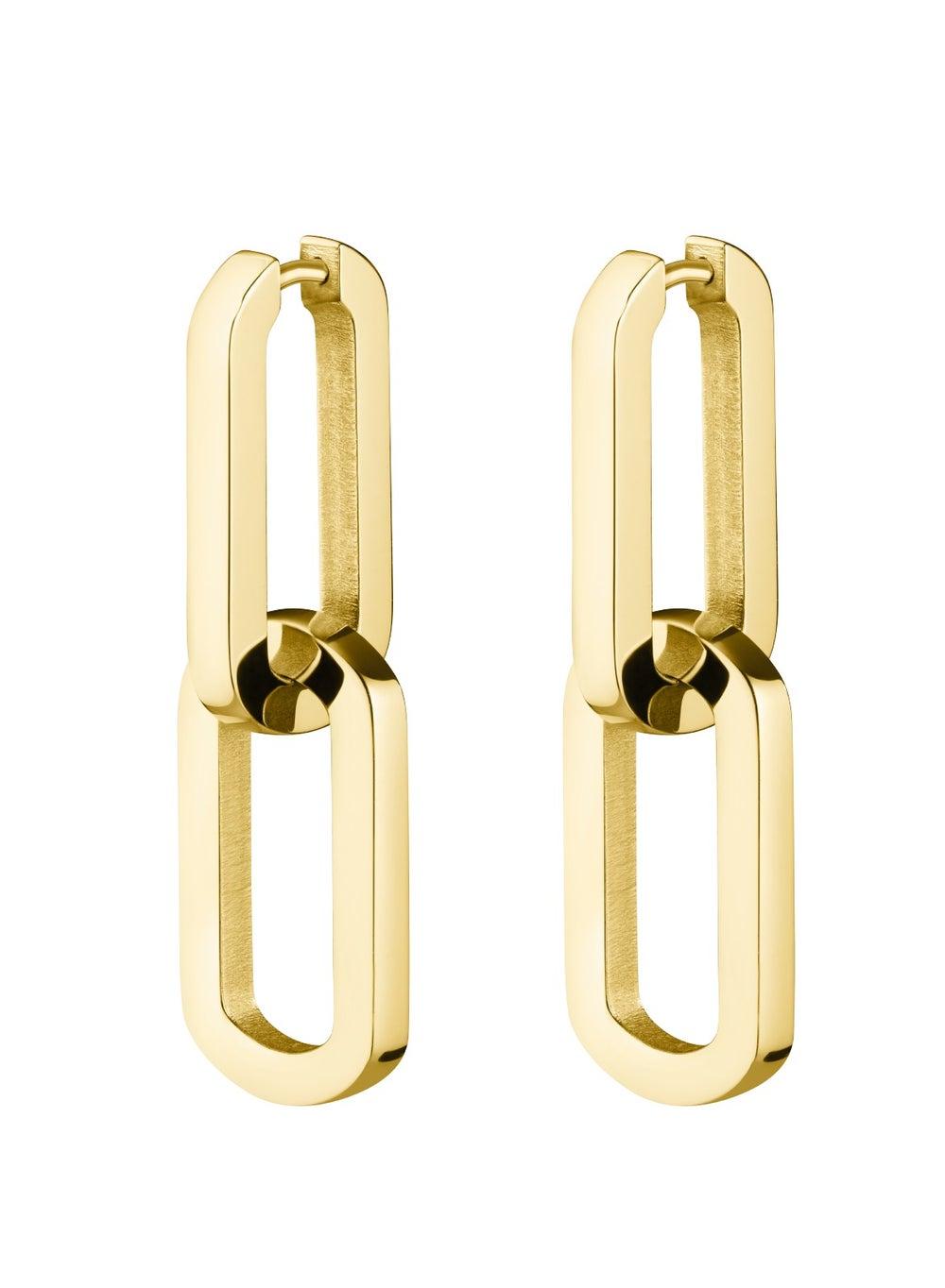 RoseField JEDHG-J585 Dual Hoops Gold Earrings for Women - Image 1